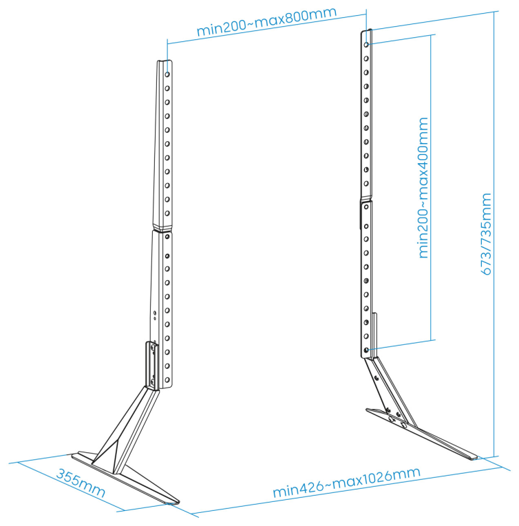 SOPORTE MESA AT-GALAXIA PARA PANTALLAS 23-75" - detalle