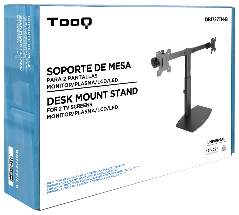 SOPORTE MESA DB1727TN-B GIRA INCLI 2 BRAZOS 17-27, NEGRO - detalle
