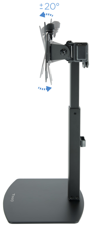 SOPORTE MESA DB1727TN-B GIRA INCLI 2 BRAZOS 17-27, NEGRO - detalle