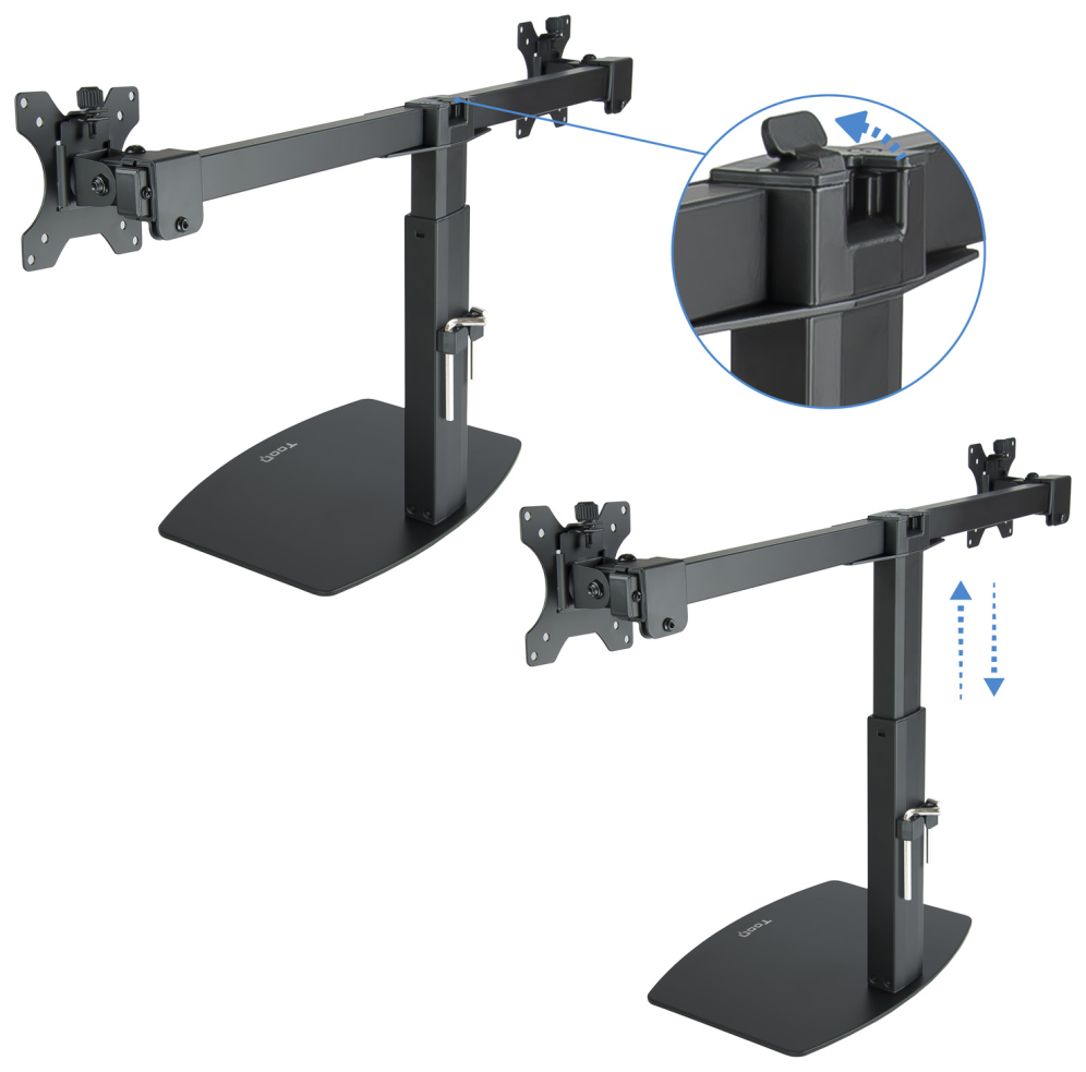SOPORTE MESA DB1727TN-B GIRA INCLI 2 BRAZOS 17-27, NEGRO - detalle