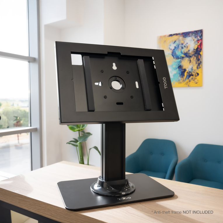 SOPORTE MESA MARCO ANTIRROBO TABLET NEGRO - detalle