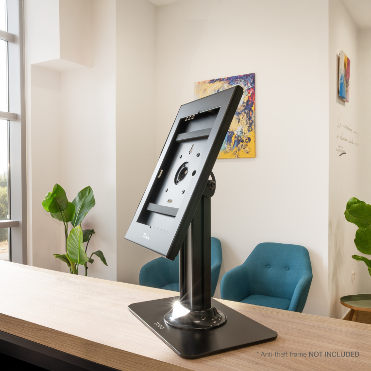 SOPORTE MESA MARCO ANTIRROBO TABLET NEGRO - detalle