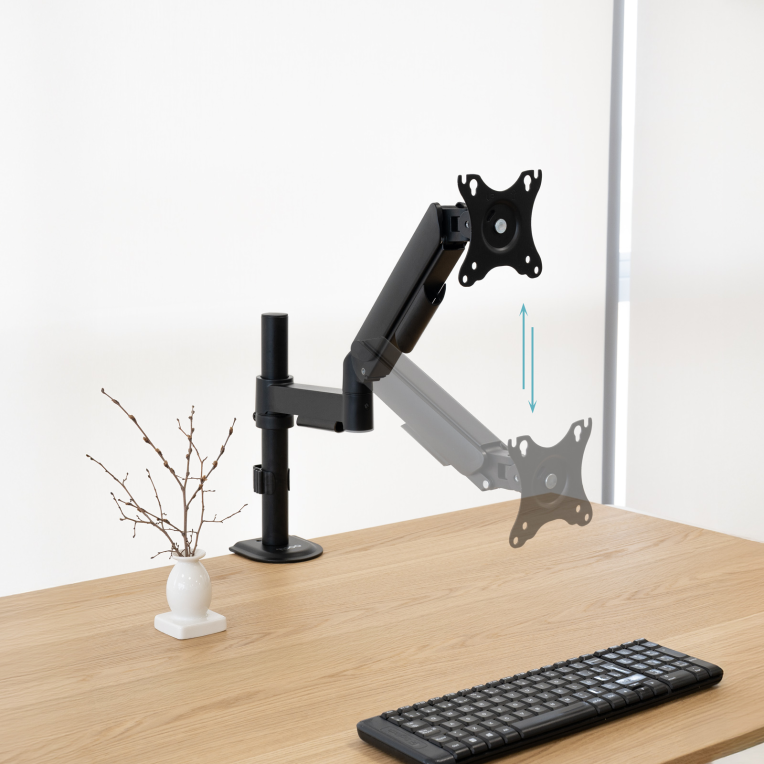 SOPORTE MESA PANT. GIRA INCLI 1 BRAZO 17-32 NEGRO - detalle