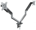 SOPORTE MESA TOOQ 2 PANTALLAS 17"-32" GRIS/NEGRO