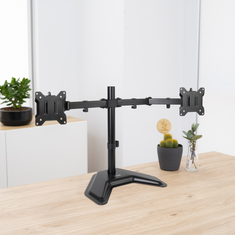 SOPORTE MESA TOOQ 2 PANTALLAS 17"-32" NEGRO - detalle