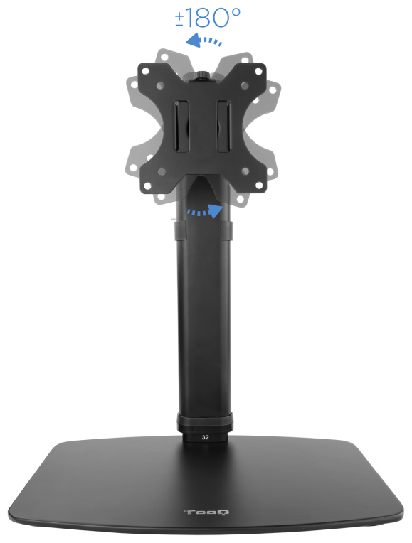 SOPORTE MESA TOOQ DB1127TN-B 17-27" GIRATORIO INCLINABLE NEGRO - detalle
