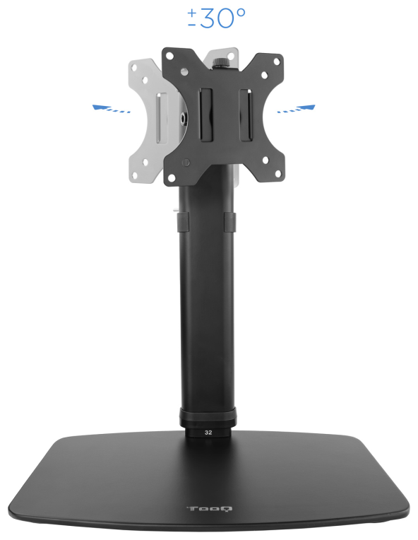 SOPORTE MESA TOOQ DB1127TN-B 17-27" GIRATORIO INCLINABLE NEGRO - detalle