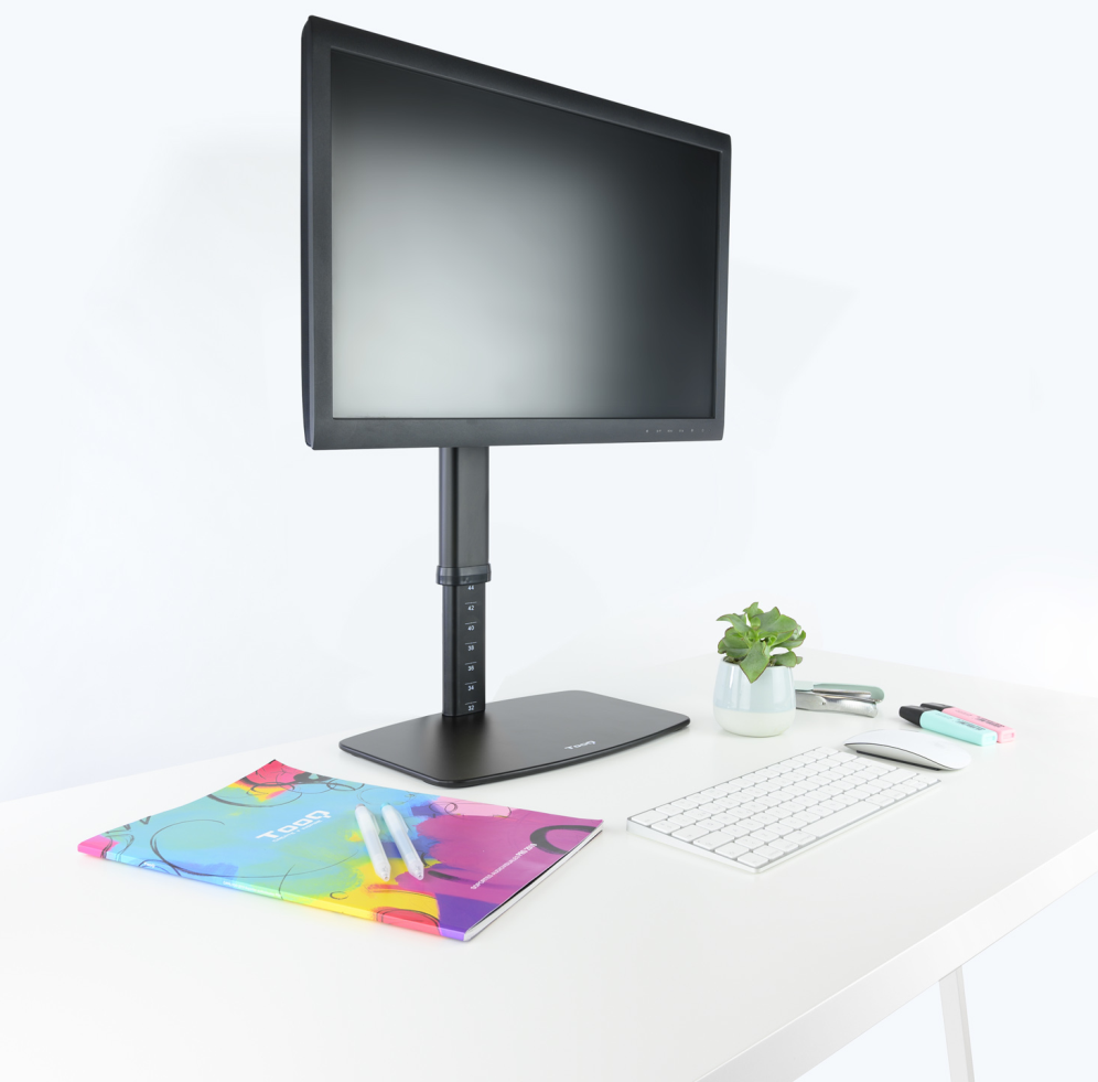 SOPORTE MESA TOOQ DB1127TN-B 17-27" GIRATORIO INCLINABLE NEGRO - detalle