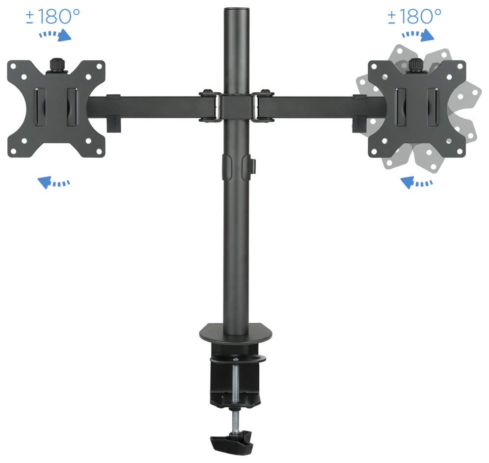 SOPORTE MESA TOOQ DB1232TN-B 2 PANTALLAS 13-32" MAX 8KG POR BRAZO NEGRO - detalle