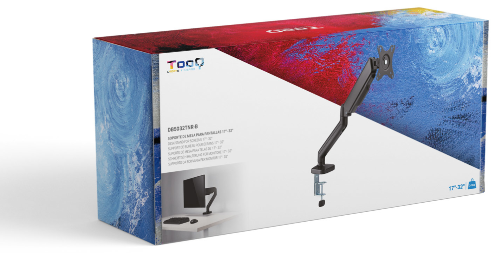 SOPORTE MESA TOOQ PANT. GIRA INCLI 1 BRAZO 17-32 NEGRO - detalle