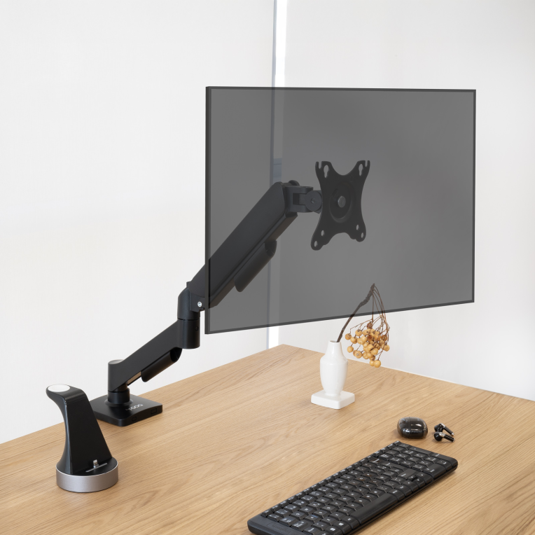 SOPORTE MESA TOOQ PANT. GIRA INCLI 1 BRAZO 17-32 NEGRO - detalle