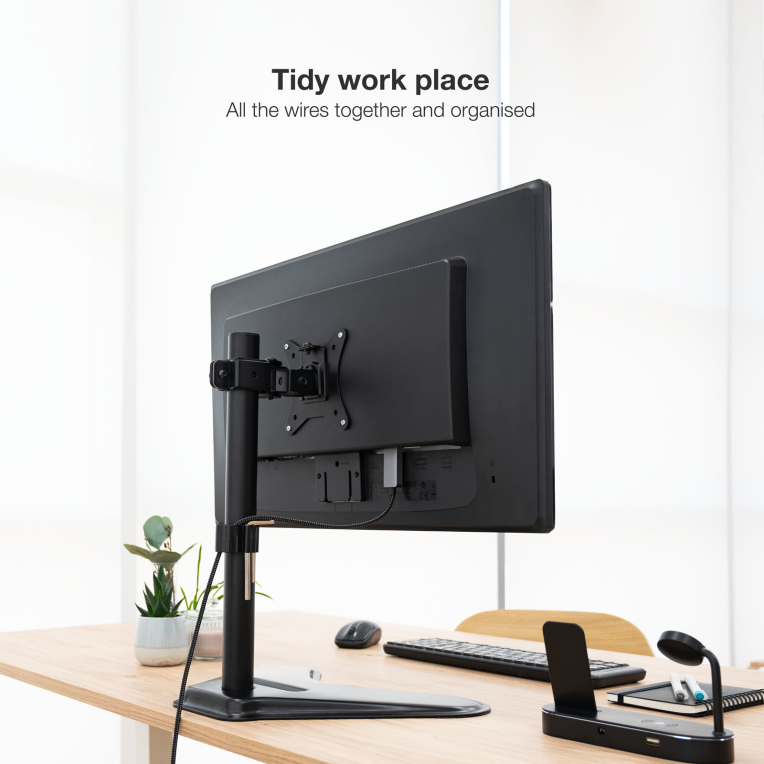 SOPORTE MESA TOOQ PANTALLA 17"-32" NEGRO - detalle