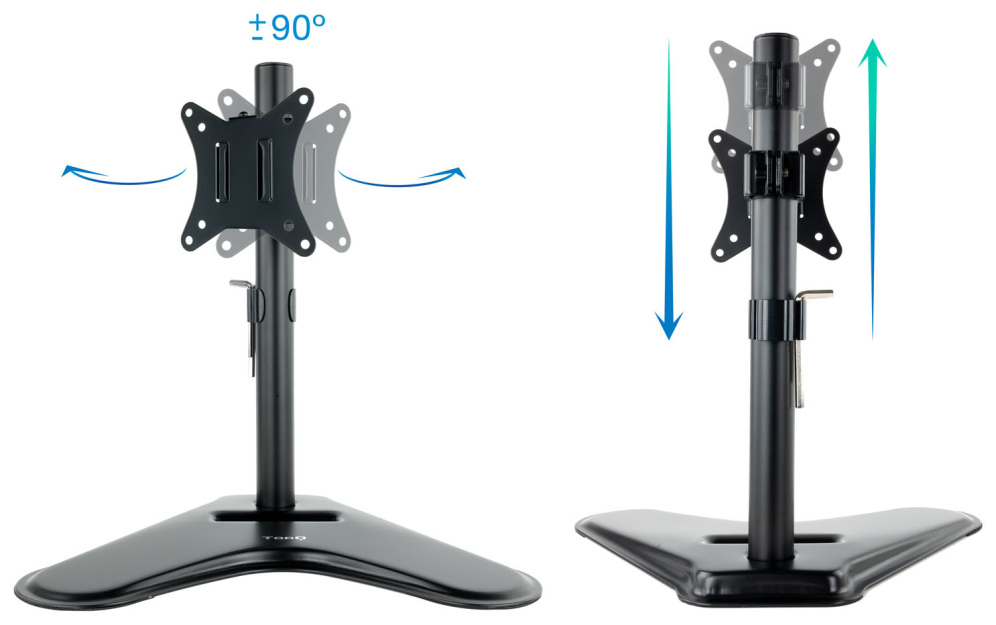 SOPORTE MESA TOOQ PANTALLA 17"-32" NEGRO - detalle