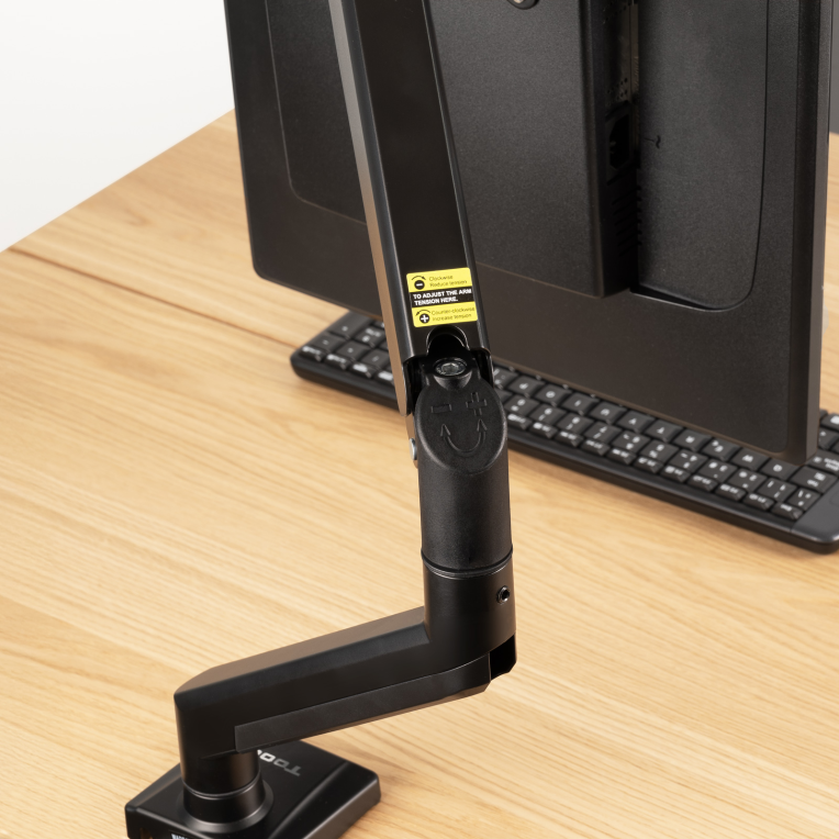 SOPORTE MESA TOOQ PANTALLA GIRATORIO INCLINABLE 1 BRAZO 13-34'' NEGRO - detalle