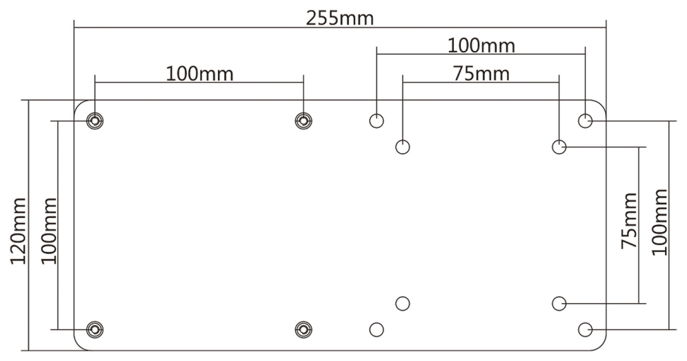 SOPORTE MINI PC AISENS VESA 75×75, 100×100 3KG NEGRO - detalle