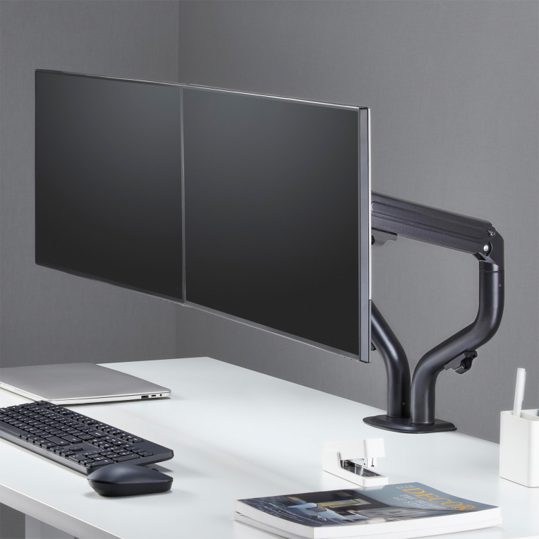 SOPORTE MONITOR AISENS CONTRAPESO GIRATORIO INCLINABLE 2 MONITOR TV 8KG 17”-32” - detalle
