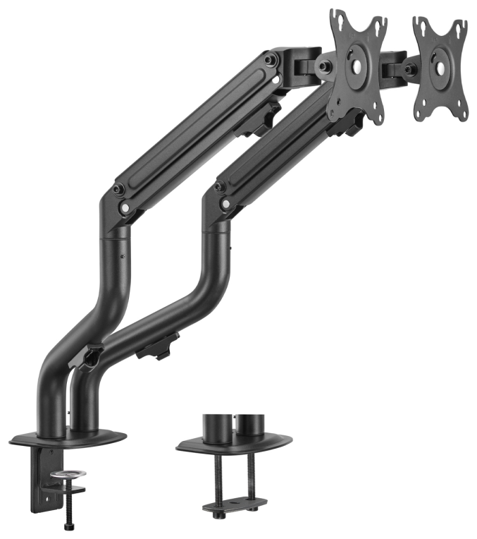 SOPORTE MONITOR AISENS CONTRAPESO GIRATORIO INCLINABLE 2 MONITOR TV 8KG 17”-32” - detalle