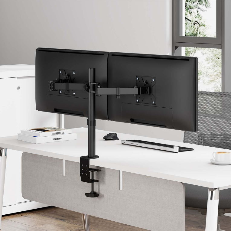 SOPORTE MONITOR AISENS MESA ECO GIRA INCLI MONITOR 10KG (3 PIV 2 BRAZOS) 17"-32" - detalle