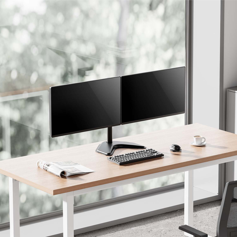 SOPORTE MONITOR AISENS MESA PEANA GIRA INCLI MONITOR (3 PIV 2 BRAZOS) 17"-32" - detalle