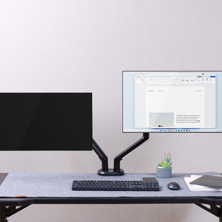 SOPORTE MONITOR AISENS MESA RGB GAMING CONTRAPESO MONITOR(3 PIV 2 BRAZOS)17"-32" - detalle
