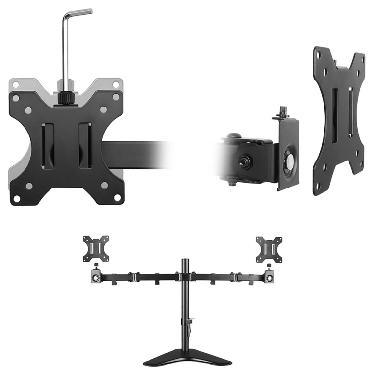 SOPORTE MONITOR EWENT EW1536 SOBREMESA HASTA 32" NEGRO - detalle