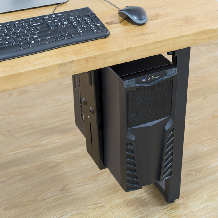 SOPORTE ORDENADOR EWENT COLGANTE BAJO MESA AJUSTABLE - detalle