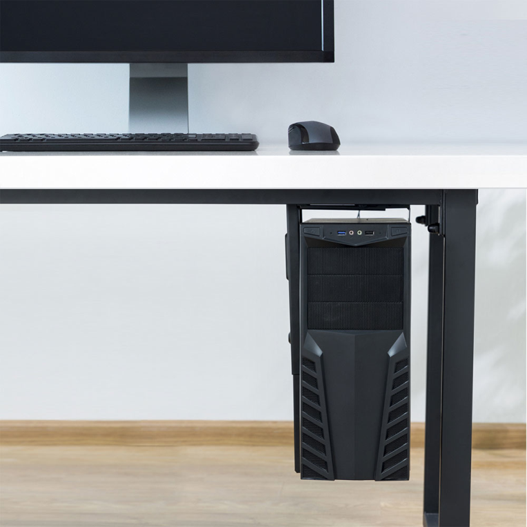 SOPORTE ORDENADOR EWENT COLGANTE BAJO MESA AJUSTABLE - detalle