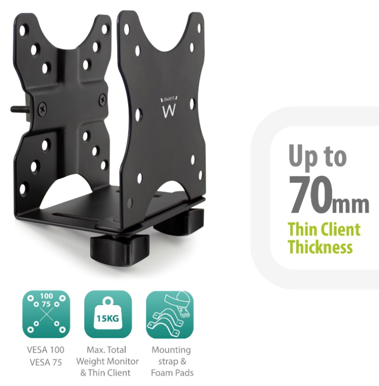SOPORTE ORDENADOR EWENT VESA PARA MINI PC - detalle