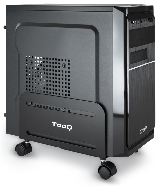 SOPORTE PARA CPU DE SUELO CON RUEDAS TOOQ UMCS0004-B NEGRO - detalle