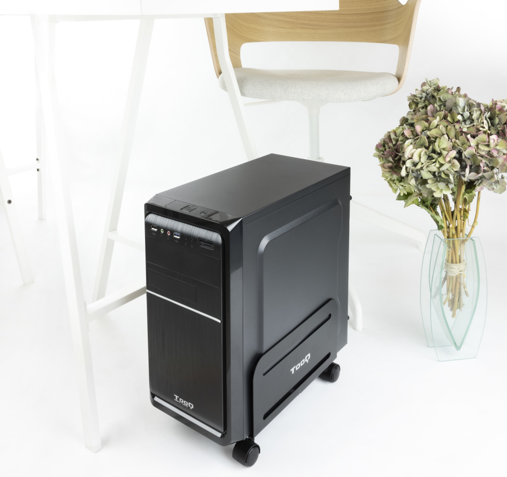 SOPORTE PARA CPU DE SUELO CON RUEDAS TOOQ UMCS0004-B NEGRO - detalle