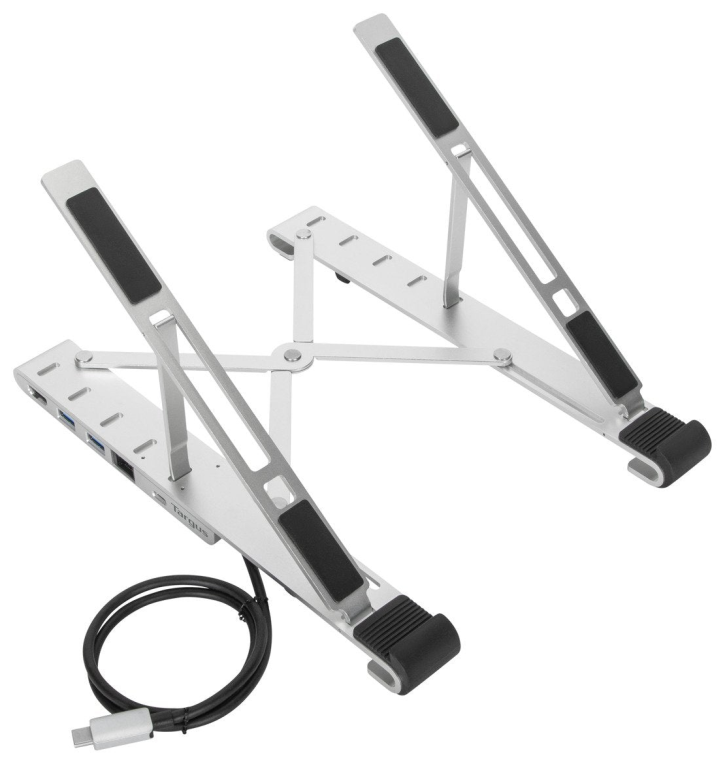 SOPORTE PARA PORTATIL TARGUS PORTABLE STAND AND DOCK 15,6" PLATA - detalle