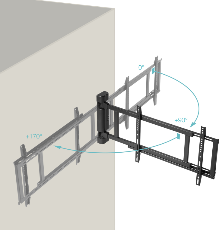 SOPORTE PARED ELECTRICO TOOQ LPM4381XL-B ORBITA 32-75" - detalle