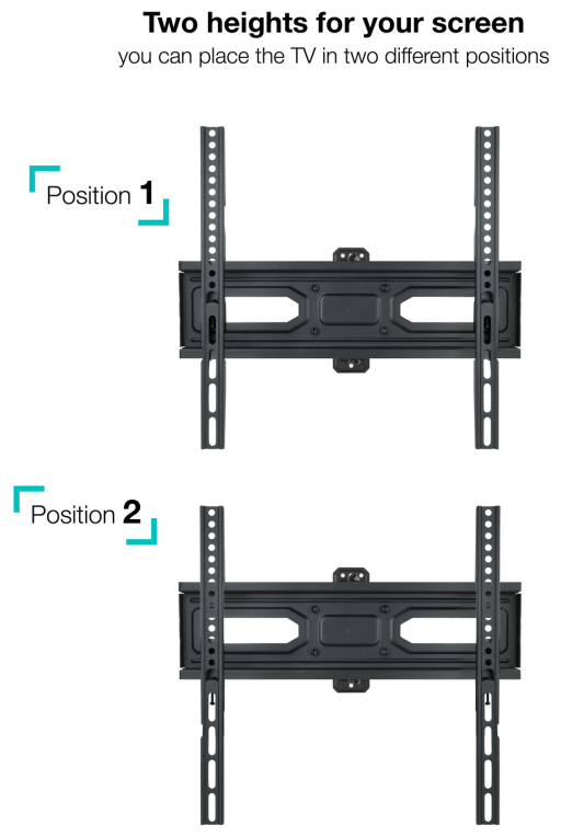 SOPORTE PARED PANTALLAS 32-55" GIRA INCLI NEGRO - detalle