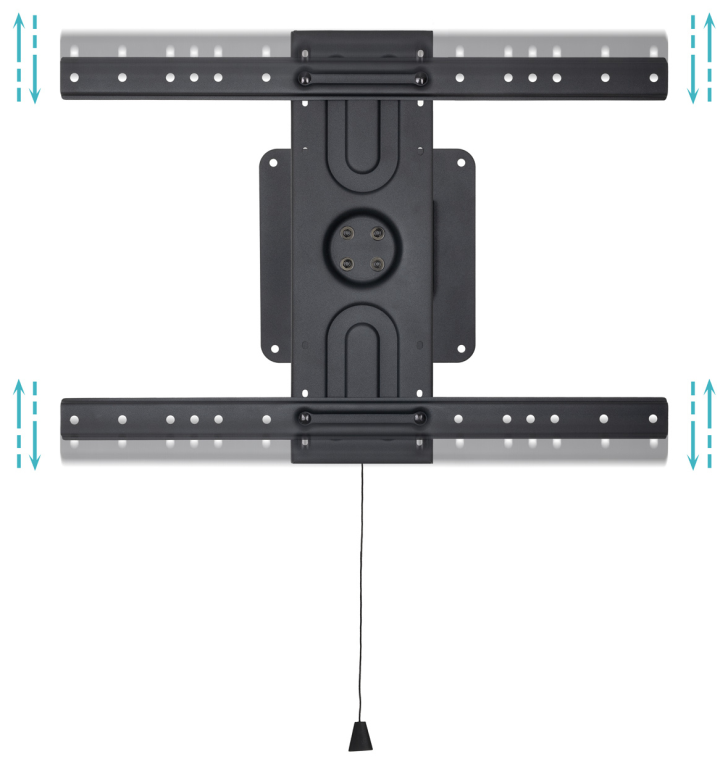 SOPORTE PARED TOOQ 37-80 ROTACION 360° NEGRO - detalle