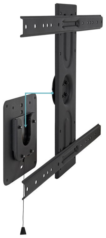 SOPORTE PARED TOOQ 37-80 ROTACION 360° NEGRO - detalle