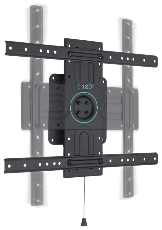 SOPORTE PARED TOOQ 37-80 ROTACION 360° NEGRO - detalle