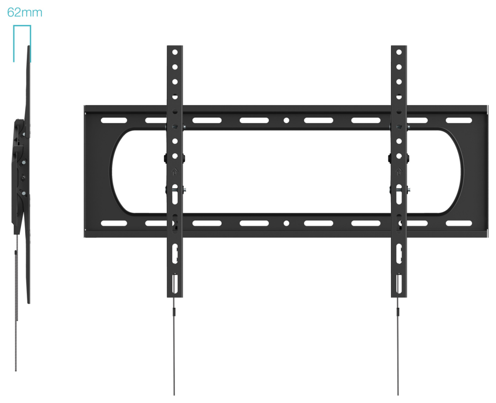 SOPORTE PARED TOOQ INCLINABLE PANTALLAS 37-140 NEGRO - detalle