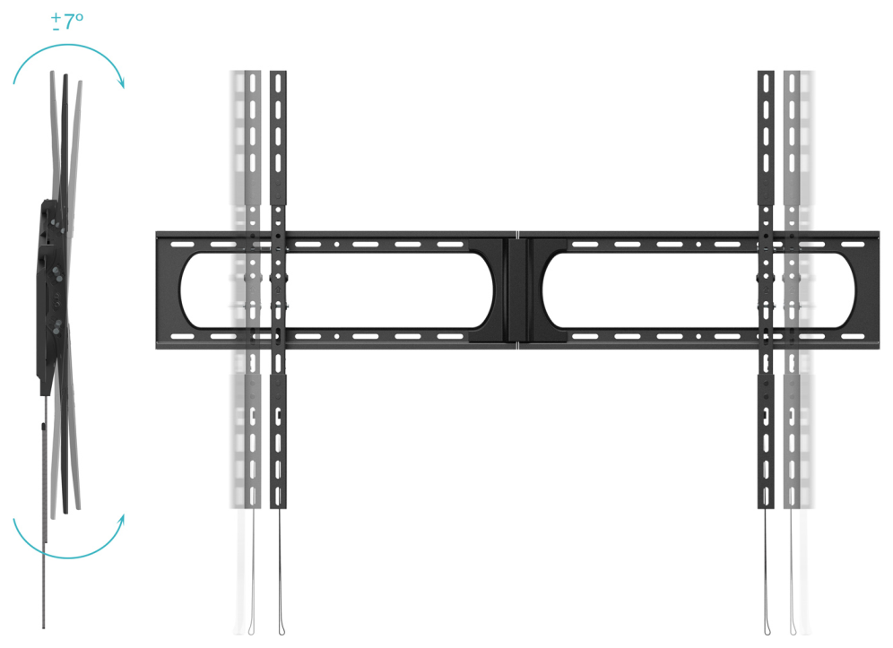 SOPORTE PARED TOOQ INCLINABLE PANTALLAS 37-140 NEGRO - detalle