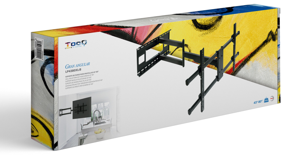 SOPORTE PARED TOOQ LP4380XL-B 43"-80" NEGRO - detalle