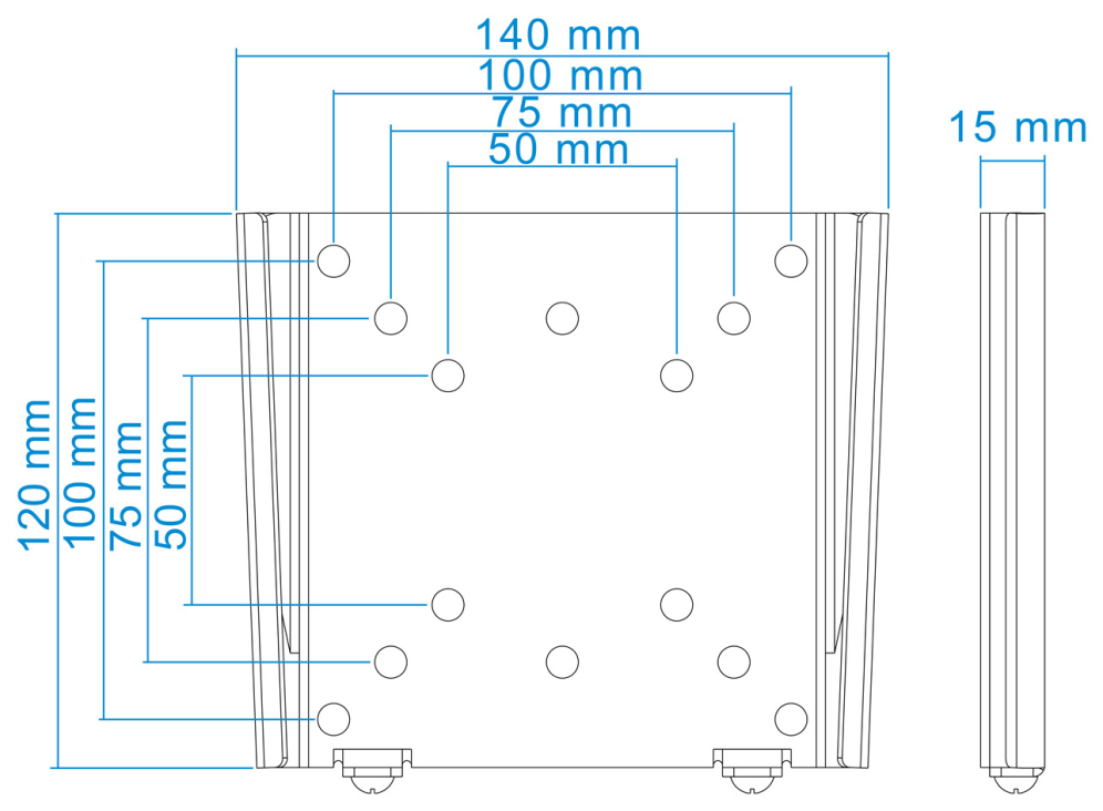 SOPORTE PARED TV LP1023F-B 13-27 NEGRO - detalle