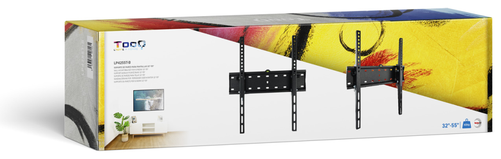 SOPORTE PARED TV TOOQ LP4255T-B NEGRO 32-55" MAX 40 KG - detalle
