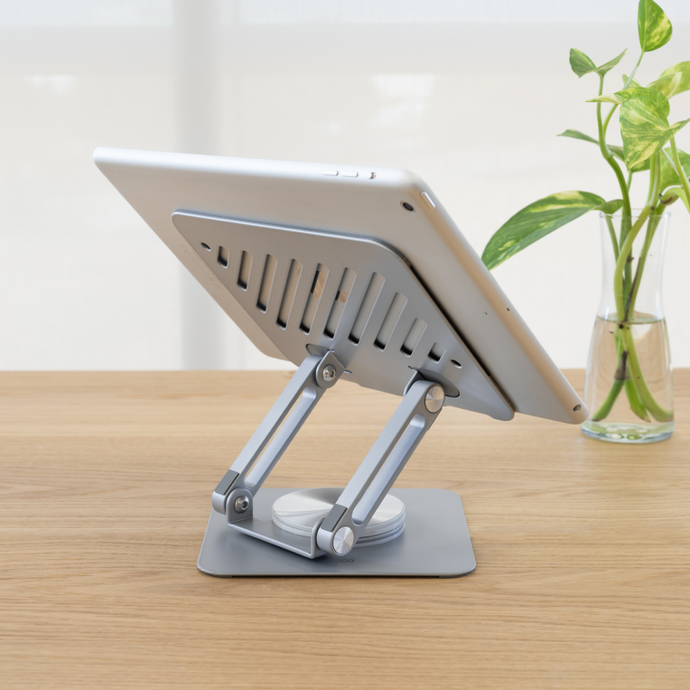 SOPORTE PLEGABLE 360° DISPOSITIVOS HASTA 13", PLATA - detalle