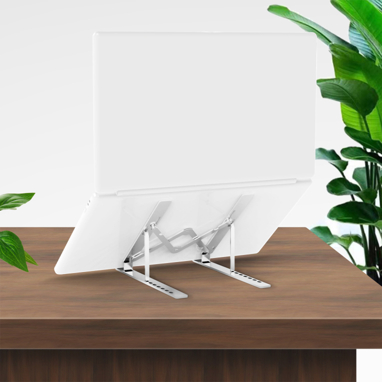 SOPORTE PORTATIL AISENS SOBREMESA AJUSTABLE PLATA - detalle