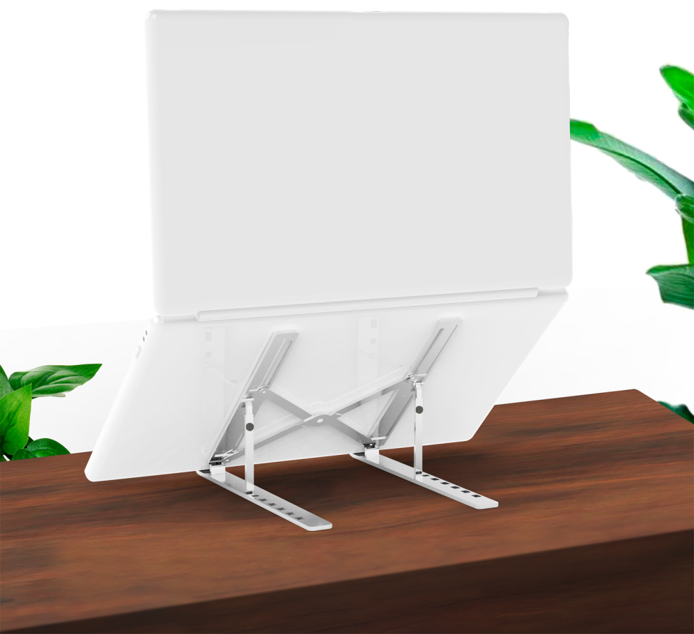 SOPORTE PORTATIL SOBREMESA AISENS AJUSTABLE PLATA - detalle