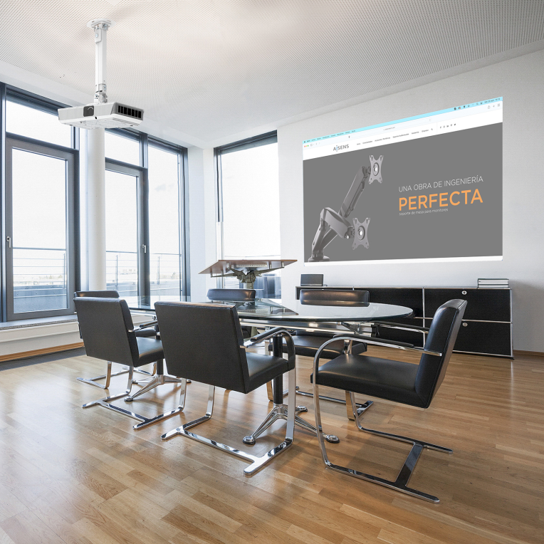 SOPORTE PROYECTOR TECHO AISENS UNIVERSAL GIRATORIO INCLINABLE EXTENSIBLE 13.5KG - detalle