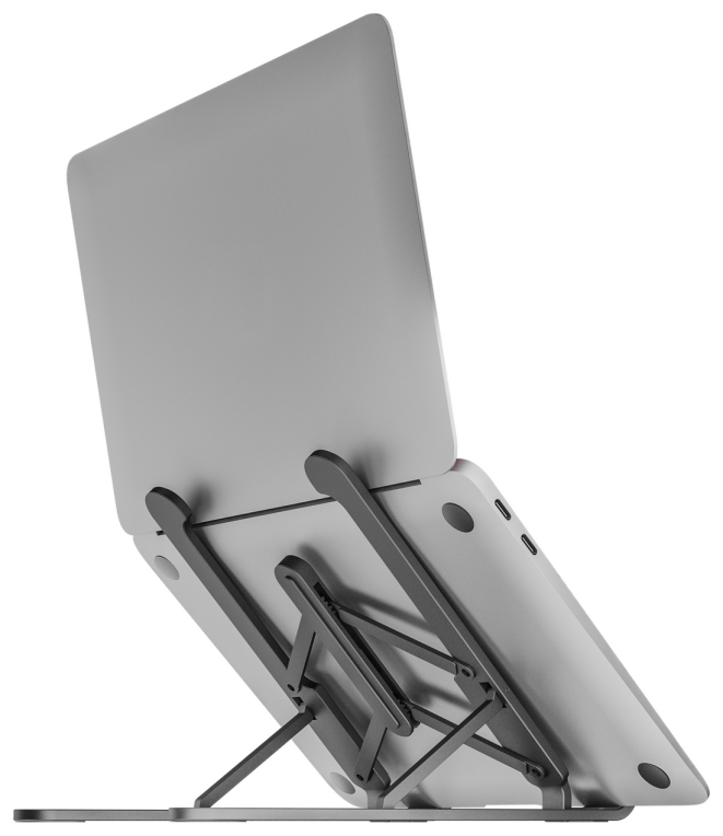 SOPORTE SOBREMESA AISENS AJUSTABLE PARA PORTATIL TABLET GRIS OSCURO - detalle
