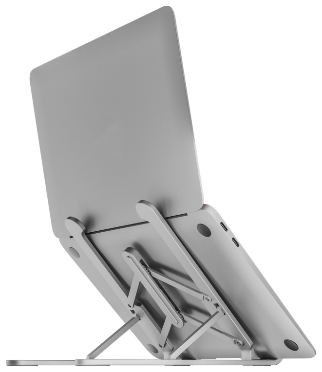 SOPORTE SOBREMESA AISENS AJUSTABLE PARA PORTATIL TABLET PLATA - detalle