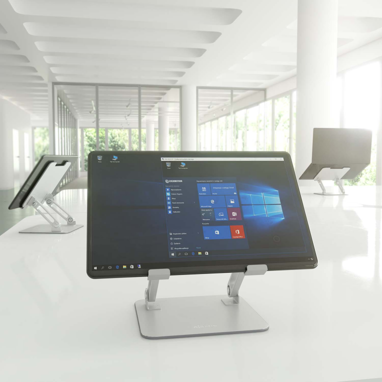 SOPORTE SOBREMESA AISENS AJUSTABLE PORTATIL/TABLET 7"-13" PLATA - detalle