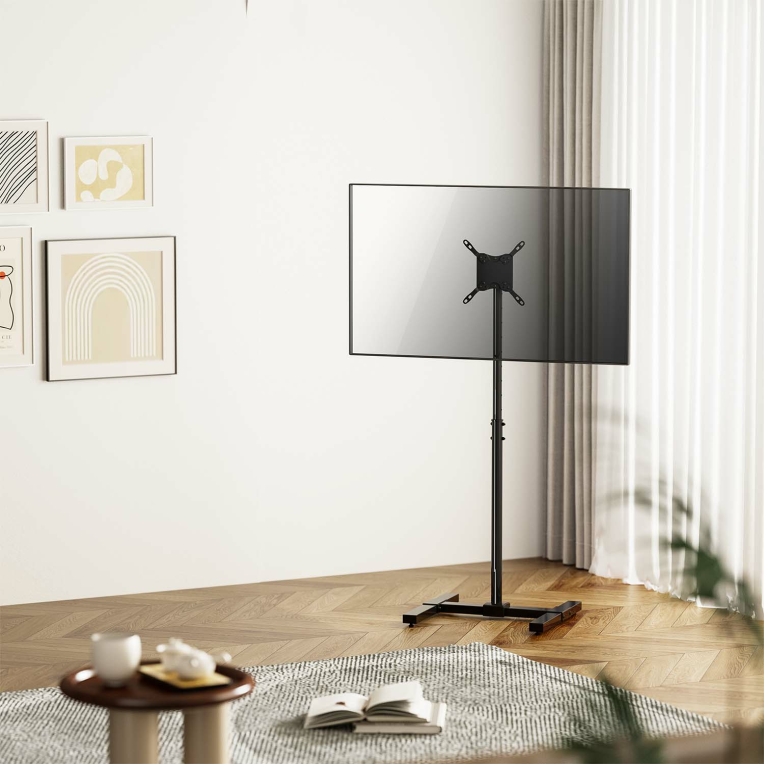 SOPORTE SUELO AISENS INCLINABLE Y EXTENSIBLE PARA TV 20KG DE 13-42 NEGRO - detalle