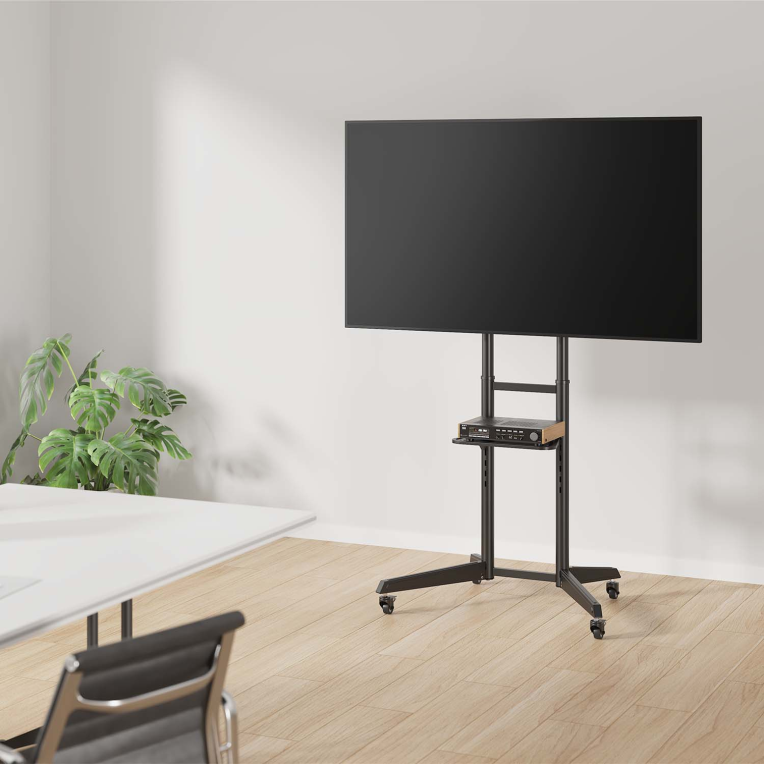 SOPORTE SUELO AISENS RUEDAS BANDEJA DVD PANTALLA 50KG 37-70 - detalle